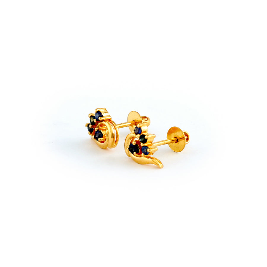 22KT YELLOW GOLD EAR STUD (ES0001103)