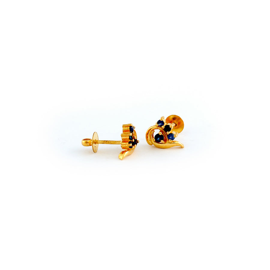 22KT YELLOW GOLD EAR STUD (ES0001103)