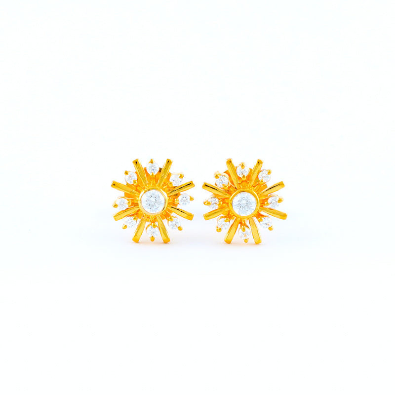 22KT YELLOW GOLD EAR STUD (ES0001119)
