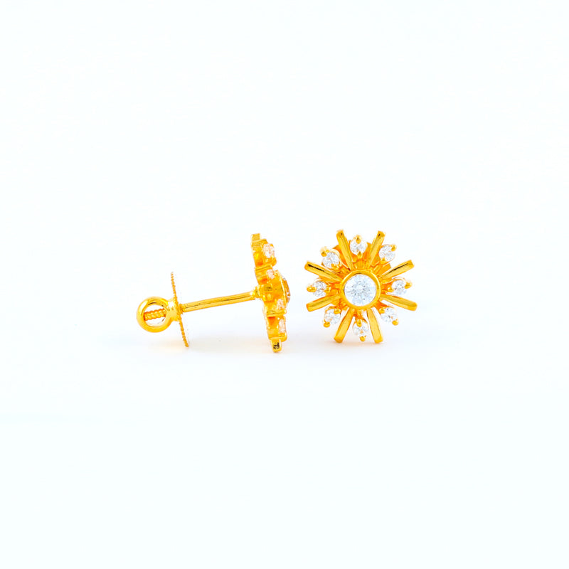 22KT YELLOW GOLD EAR STUD (ES0001119)