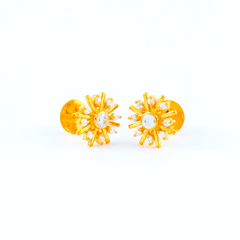 22KT YELLOW GOLD EAR STUD (ES0001119)