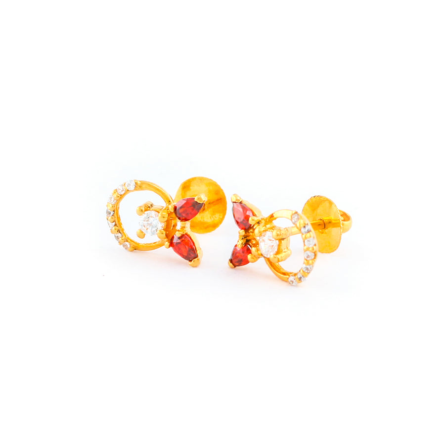 22KT YELLOW GOLD EAR STUD (ES0001121)