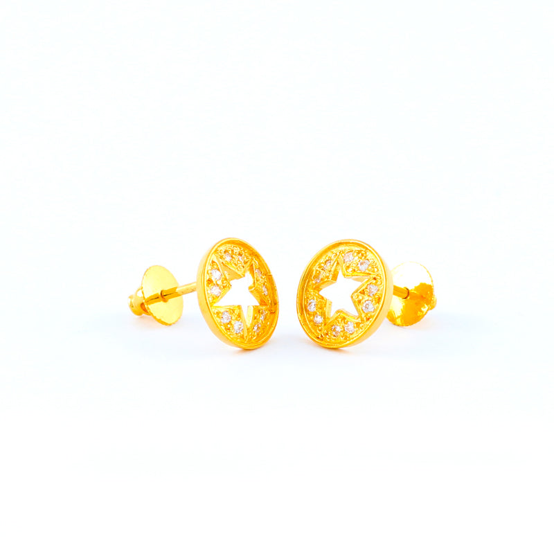 22KT YELLOW GOLD EAR STUD (ES0001122)