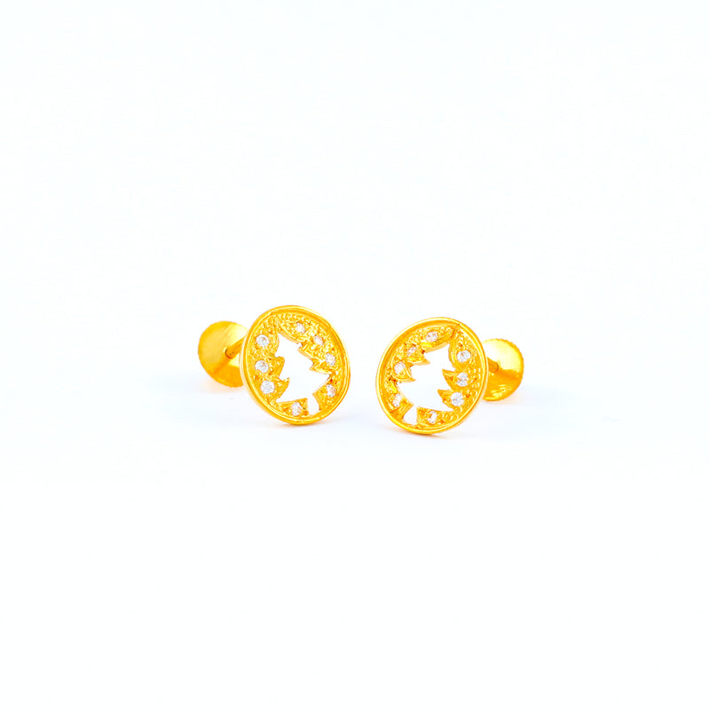22KT YELLOW GOLD EAR STUD (ES0001123)