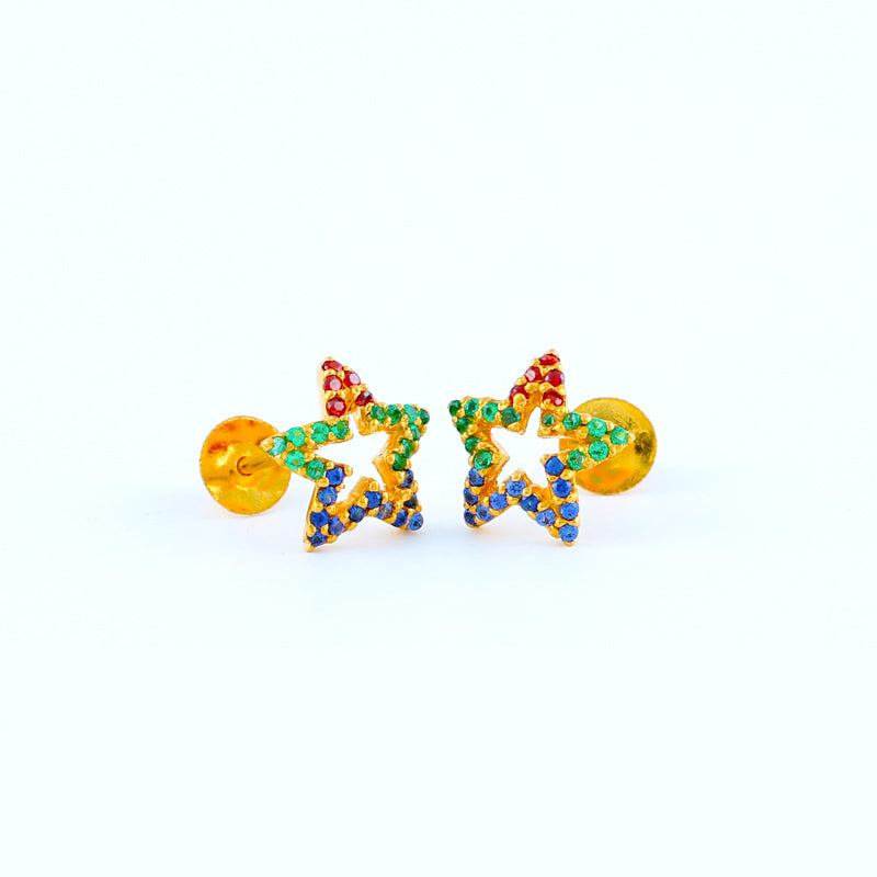 22KT YELLOW GOLD EAR STUD (ES0001126)