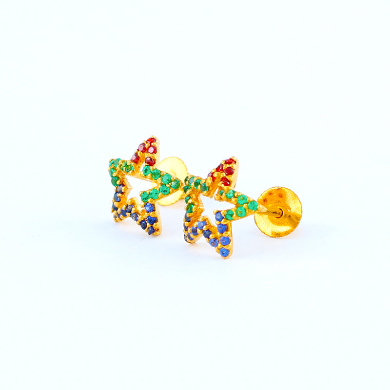 22KT YELLOW GOLD EAR STUD (ES0001126)