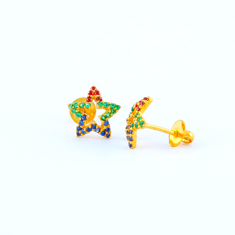 22KT YELLOW GOLD EAR STUD (ES0001126)