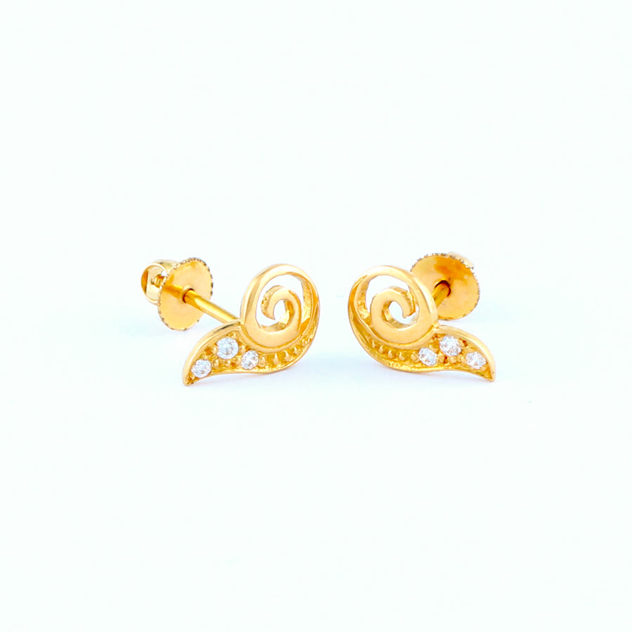 22KT YELLOW GOLD EAR STUD (ES0001168)