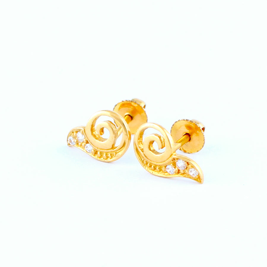22KT YELLOW GOLD EAR STUD (ES0001168)