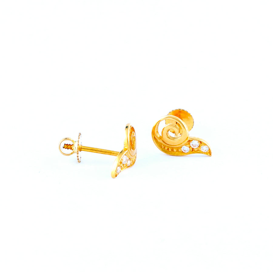 22KT YELLOW GOLD EAR STUD (ES0001168)