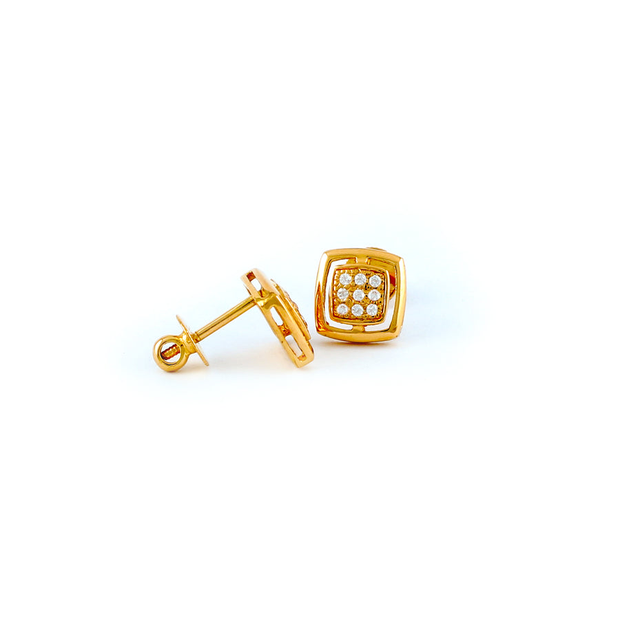 22KT YELLOW GOLD EAR STUD (ES0001176)