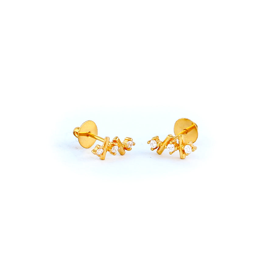22KT YELLOW GOLD EAR STUD (ES0001197)