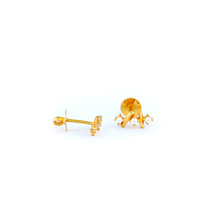 22KT YELLOW GOLD EAR STUD (ES0001197)