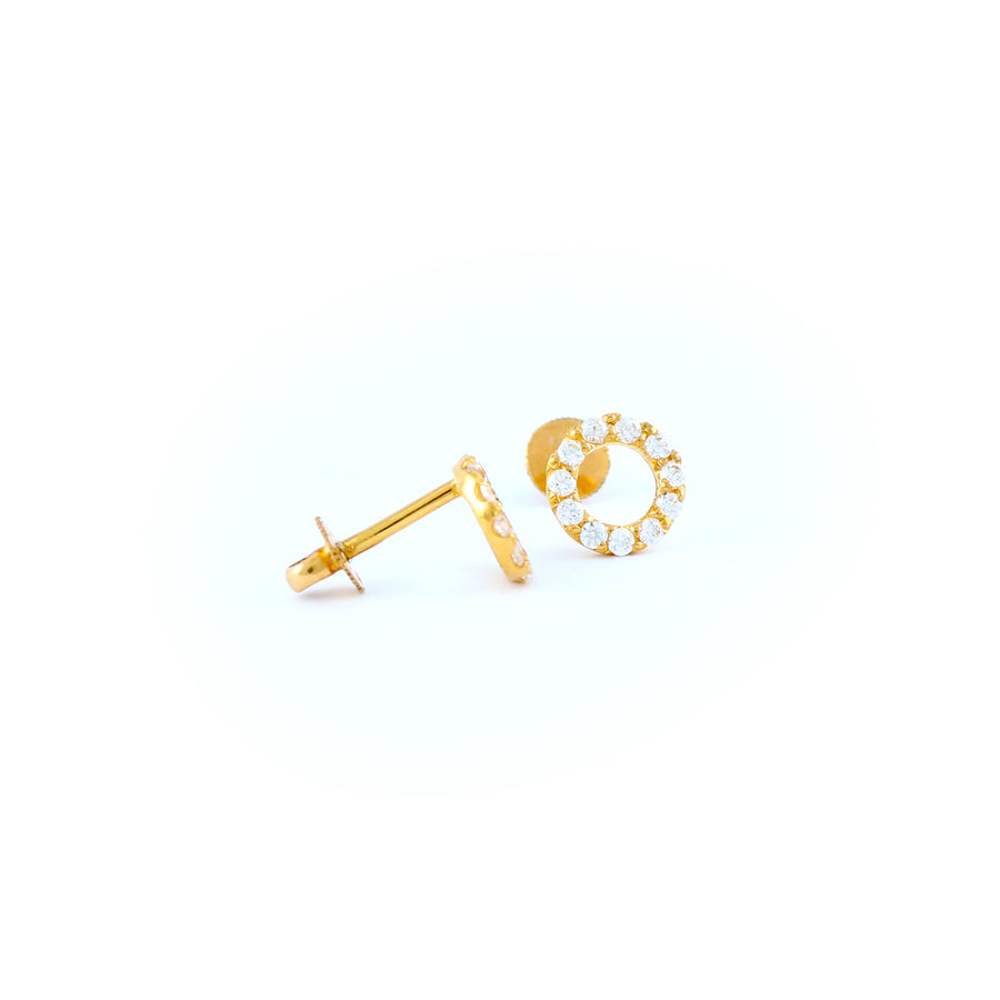 22KT YELLOW GOLD EAR STUD (ES0001204)