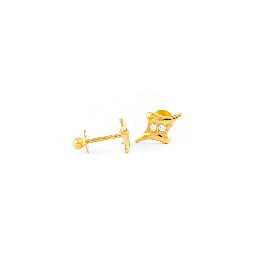 22KT YELLOW GOLD EAR STUD (ES0001210)