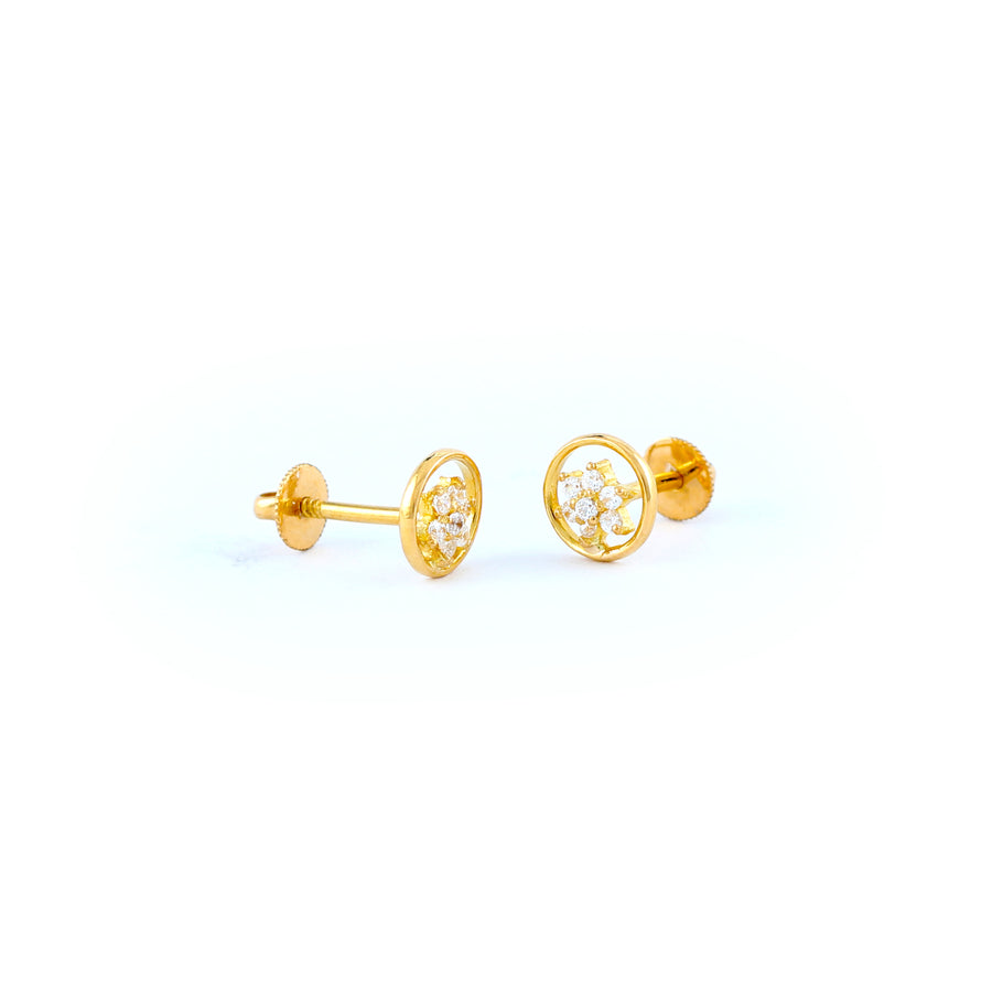 22KT YELLOW GOLD EAR STUD (ES0001214)