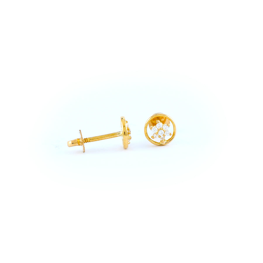 22KT YELLOW GOLD EAR STUD (ES0001214)