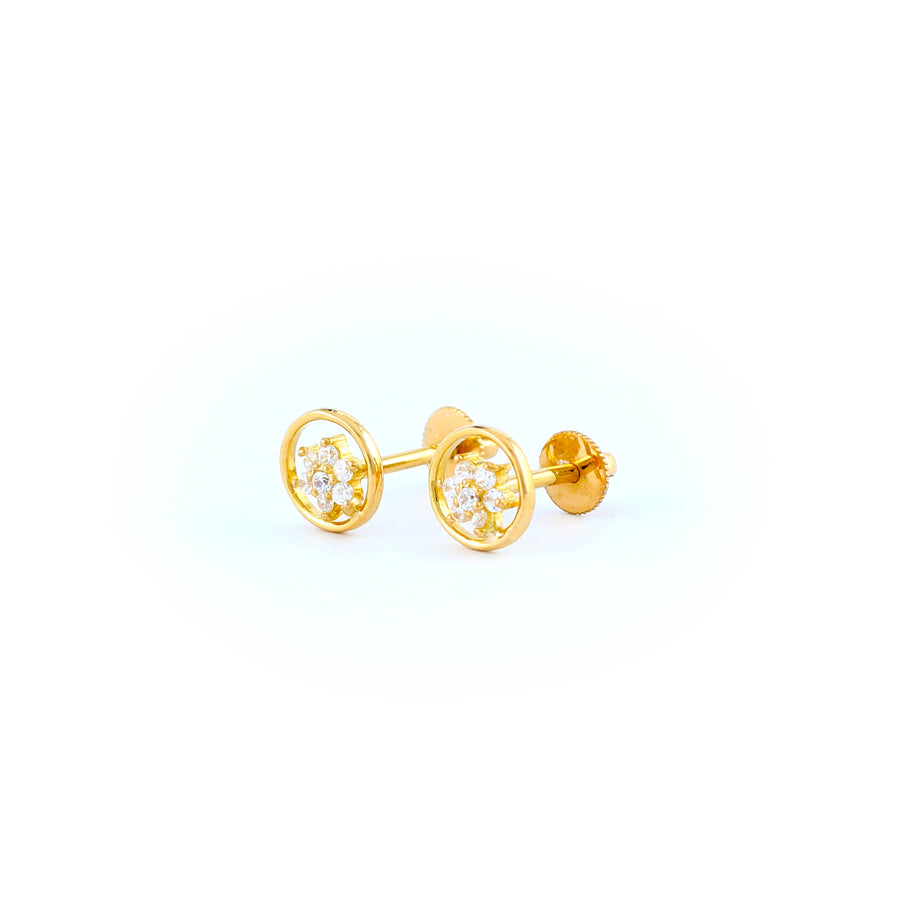 22KT YELLOW GOLD EAR STUD (ES0001214)