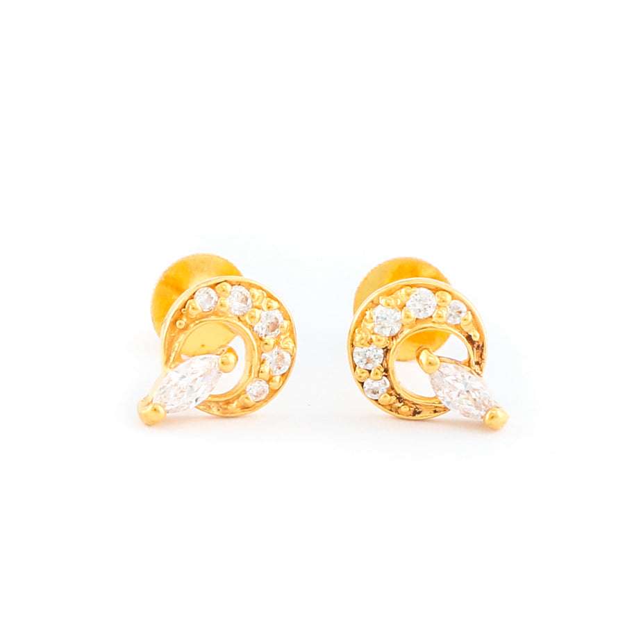 22KT YELLOW GOLD EAR STUD (ES0001216)