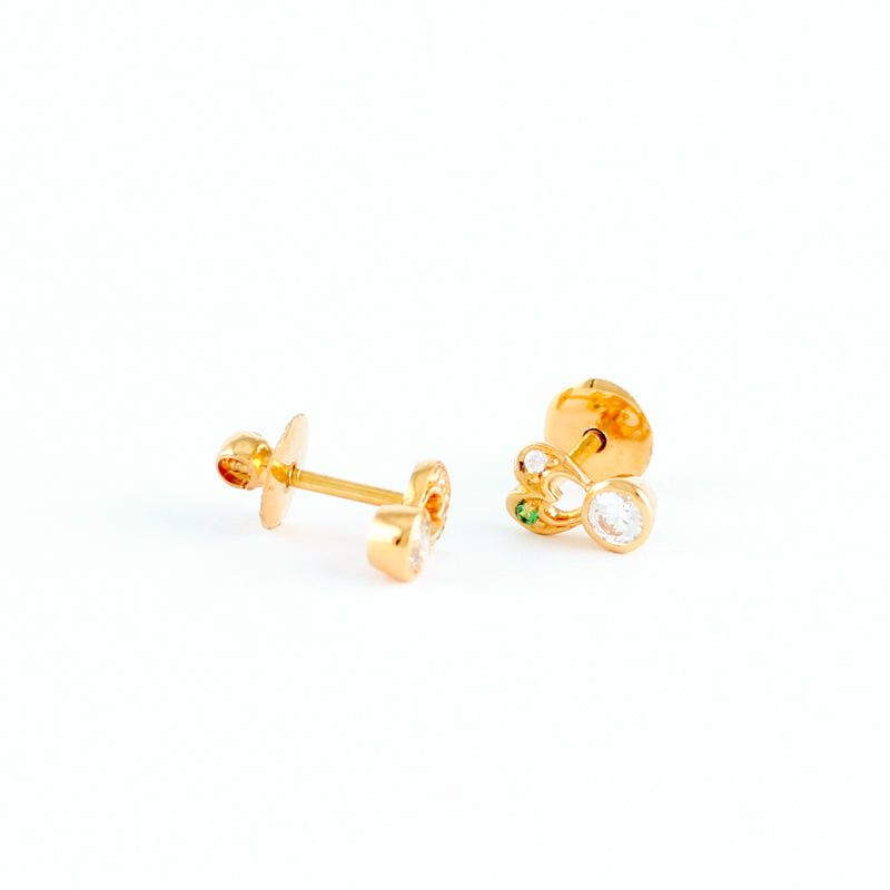 22KT YELLOW GOLD EAR STUD (ES0001243)
