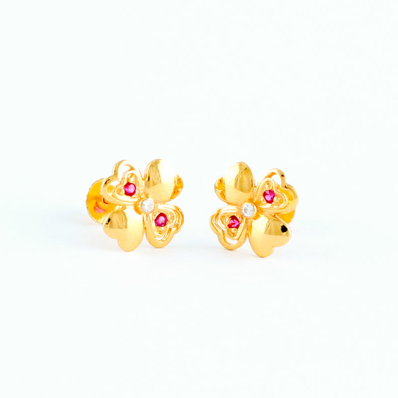 22KT YELLOW GOLD EAR STUD (ES0001249)