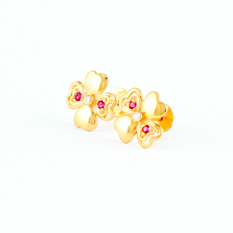 22KT YELLOW GOLD EAR STUD (ES0001249)