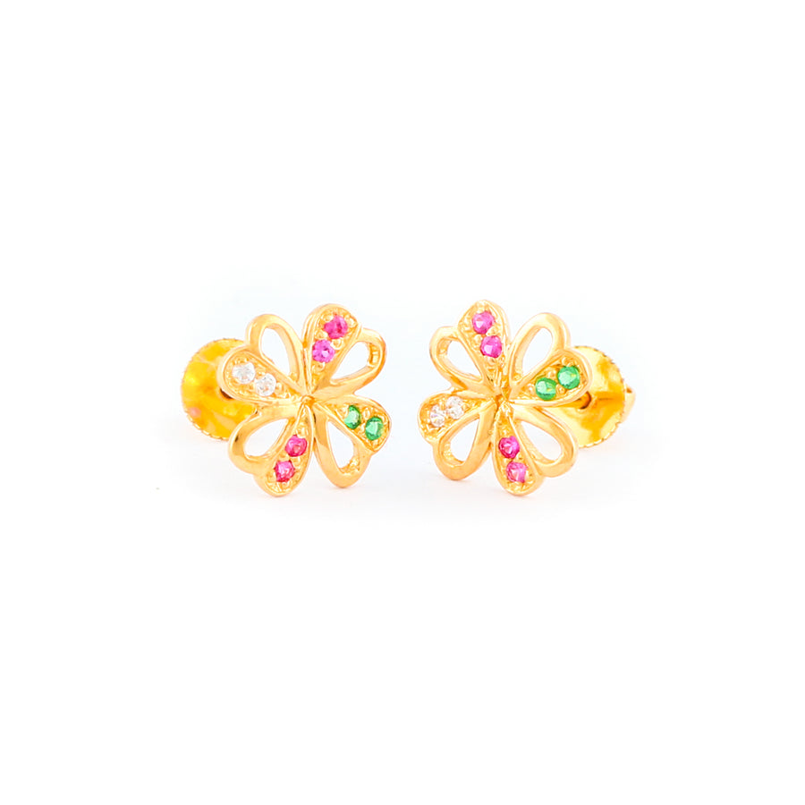 22KT YELLOW GOLD EAR STUD (ES0001252)