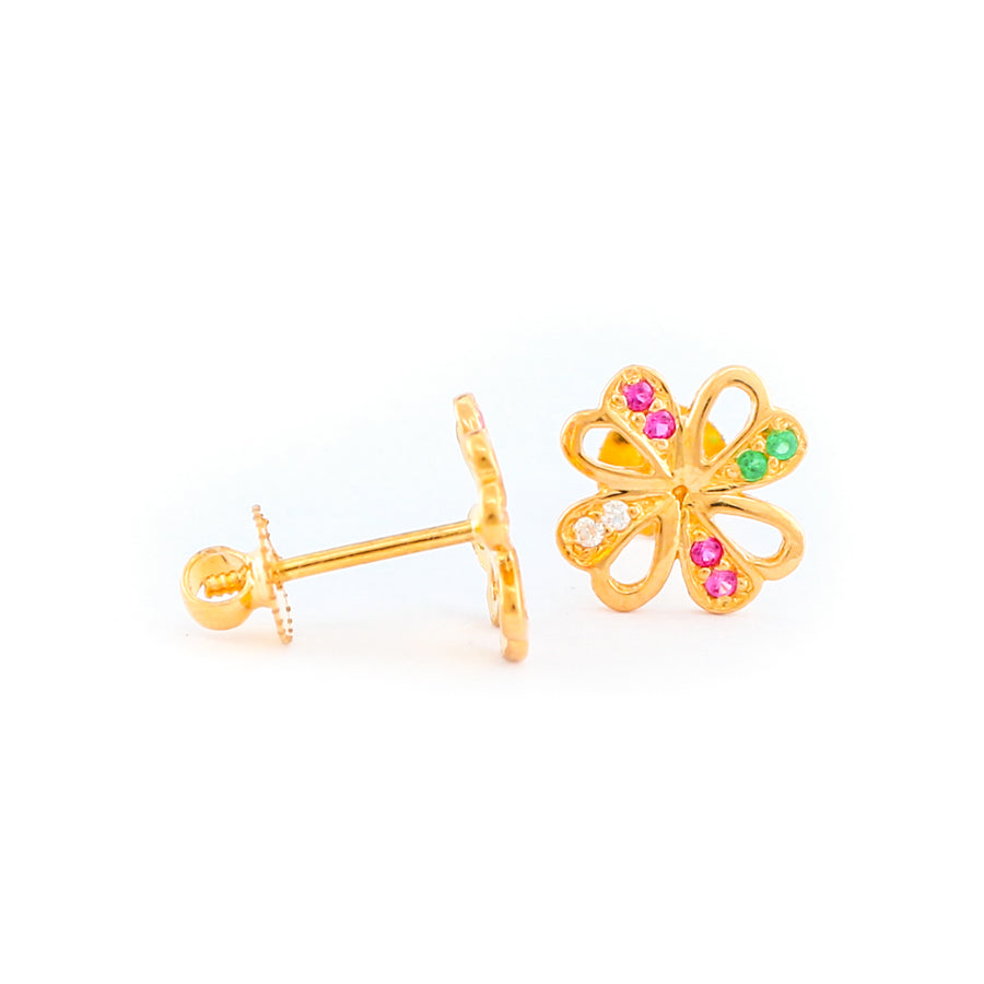 22KT YELLOW GOLD EAR STUD (ES0001252)