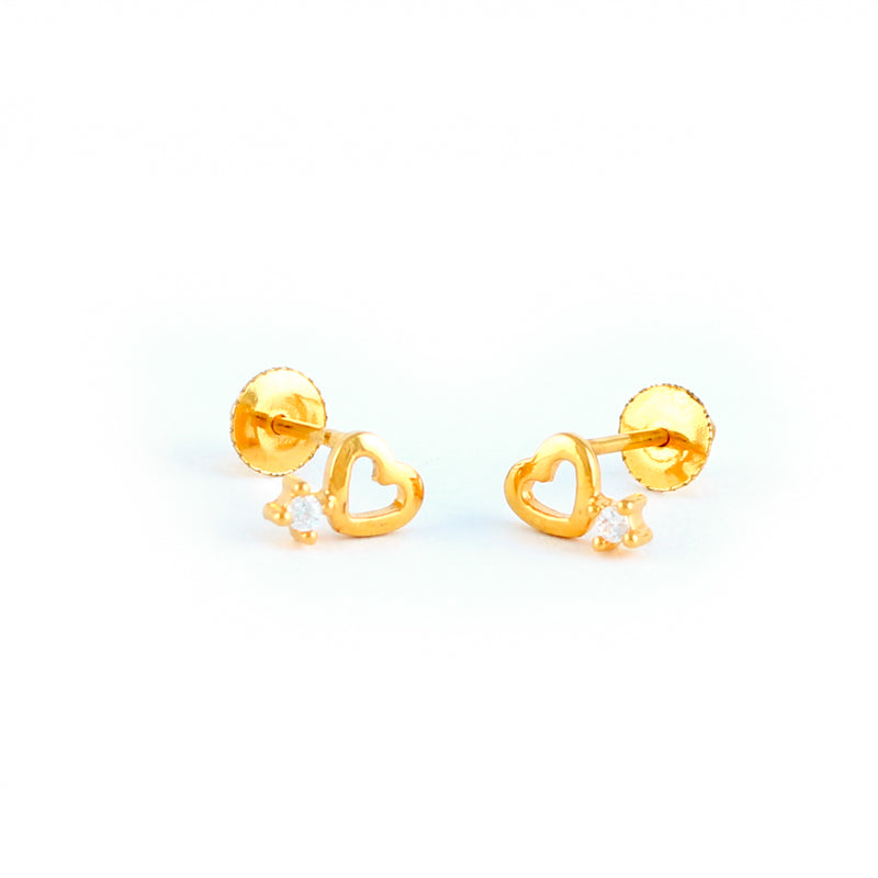 22KT YELLOW GOLD EAR STUD (ES0001275)