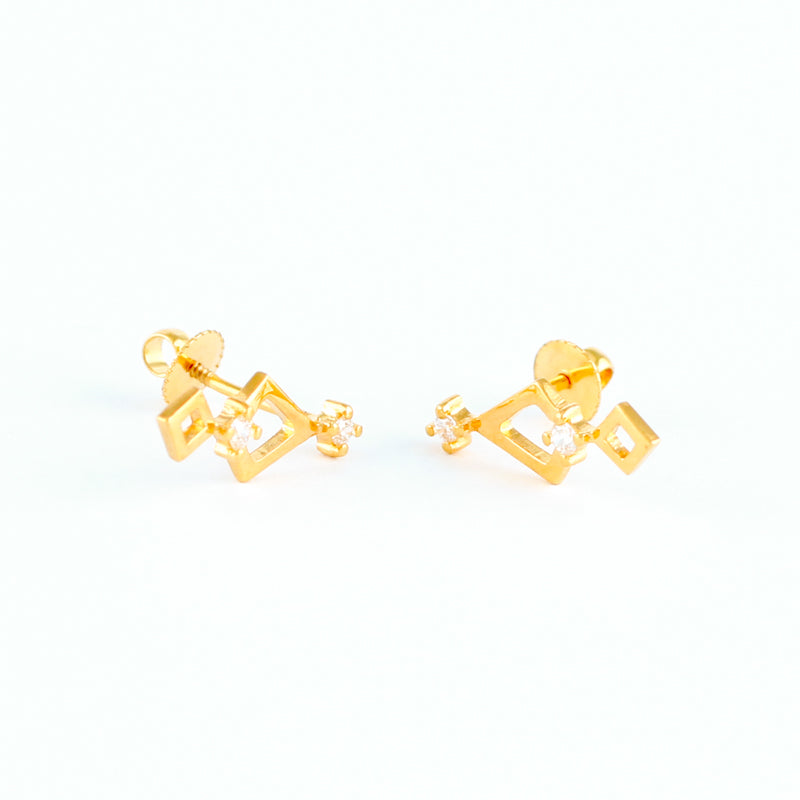 22KT YELLOW GOLD EAR STUD (ES0001277)