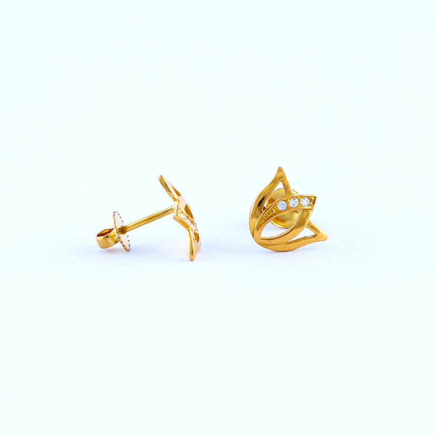 22KT YELLOW GOLD EAR STUD (ES0001301)