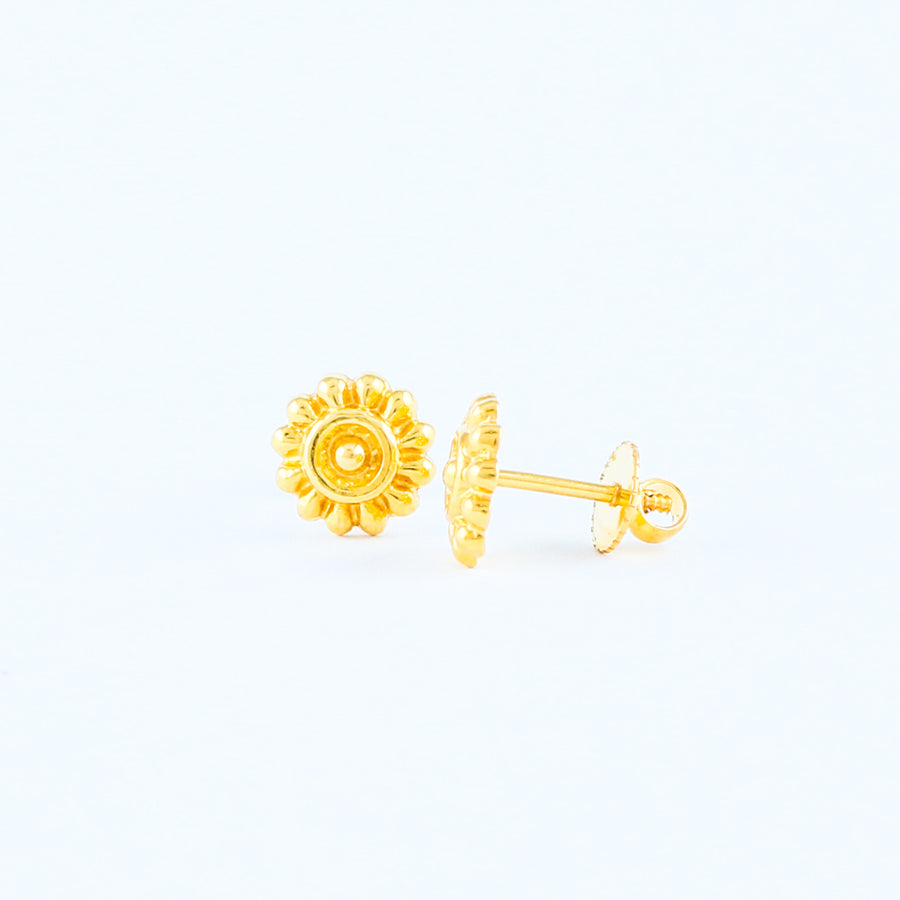 22KT YELLOW GOLD EAR STUD (ES0001319)