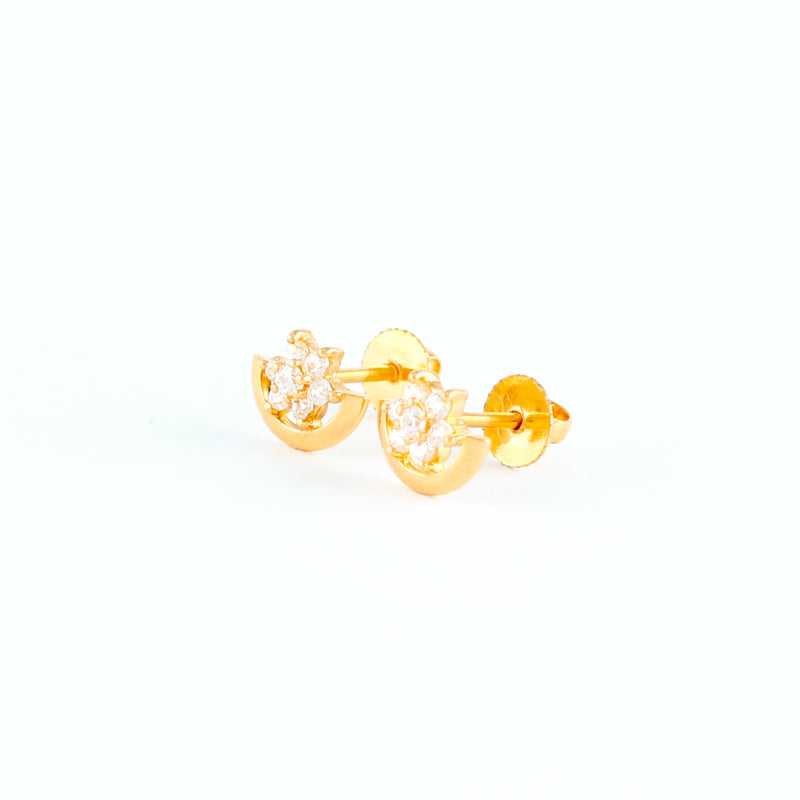 22KT YELLOW GOLD EAR STUD (ES0001359)