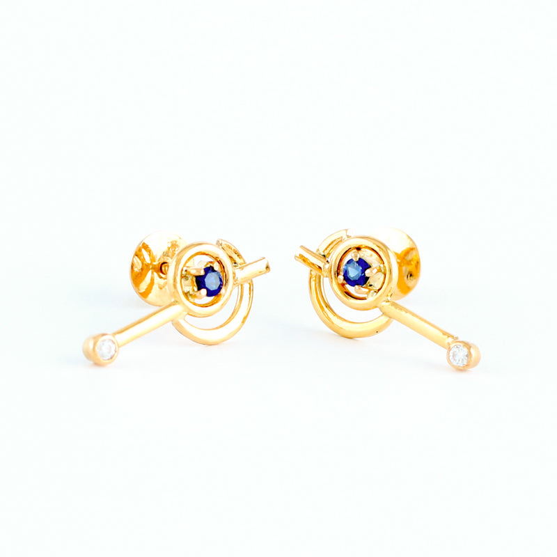 22KT YELLOW GOLD EAR STUD (ES0001361)