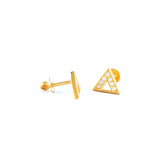 22KT YELLOW GOLD EAR STUD (ES0001376)