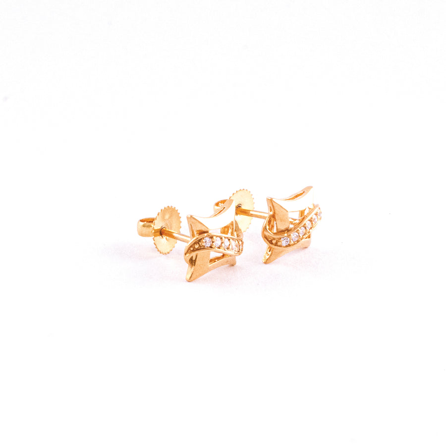 22KT YELLOW GOLD EAR STUD (ES0001450)