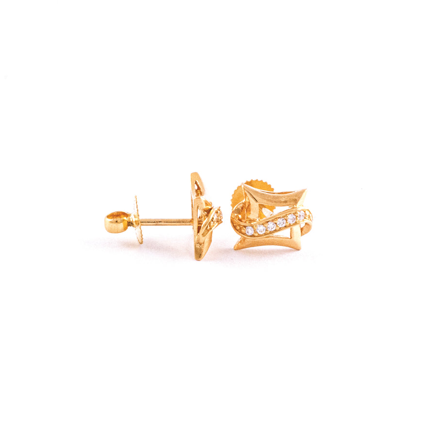 22KT YELLOW GOLD EAR STUD (ES0001450)