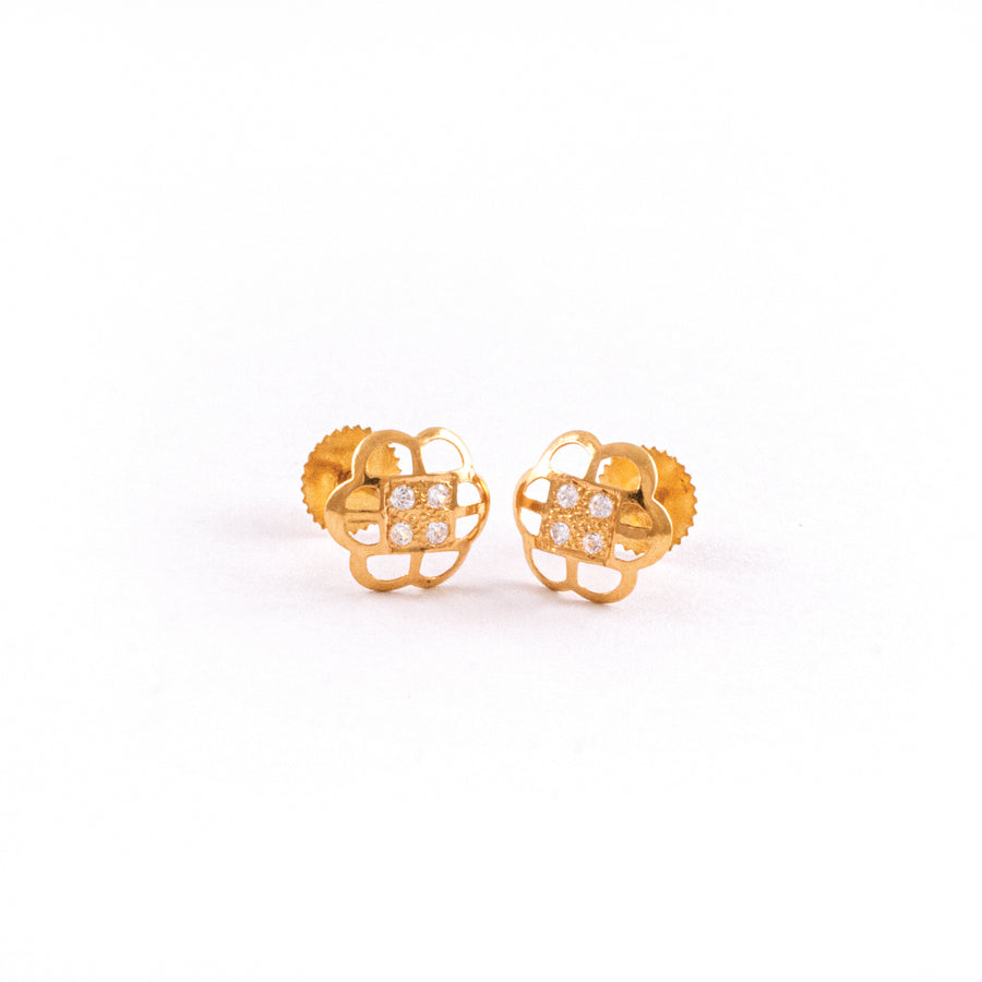 22KT YELLOW GOLD EAR STUD (ES0001457)