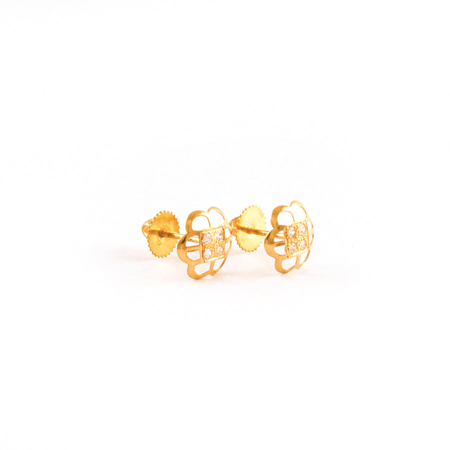 22KT YELLOW GOLD EAR STUD (ES0001457)