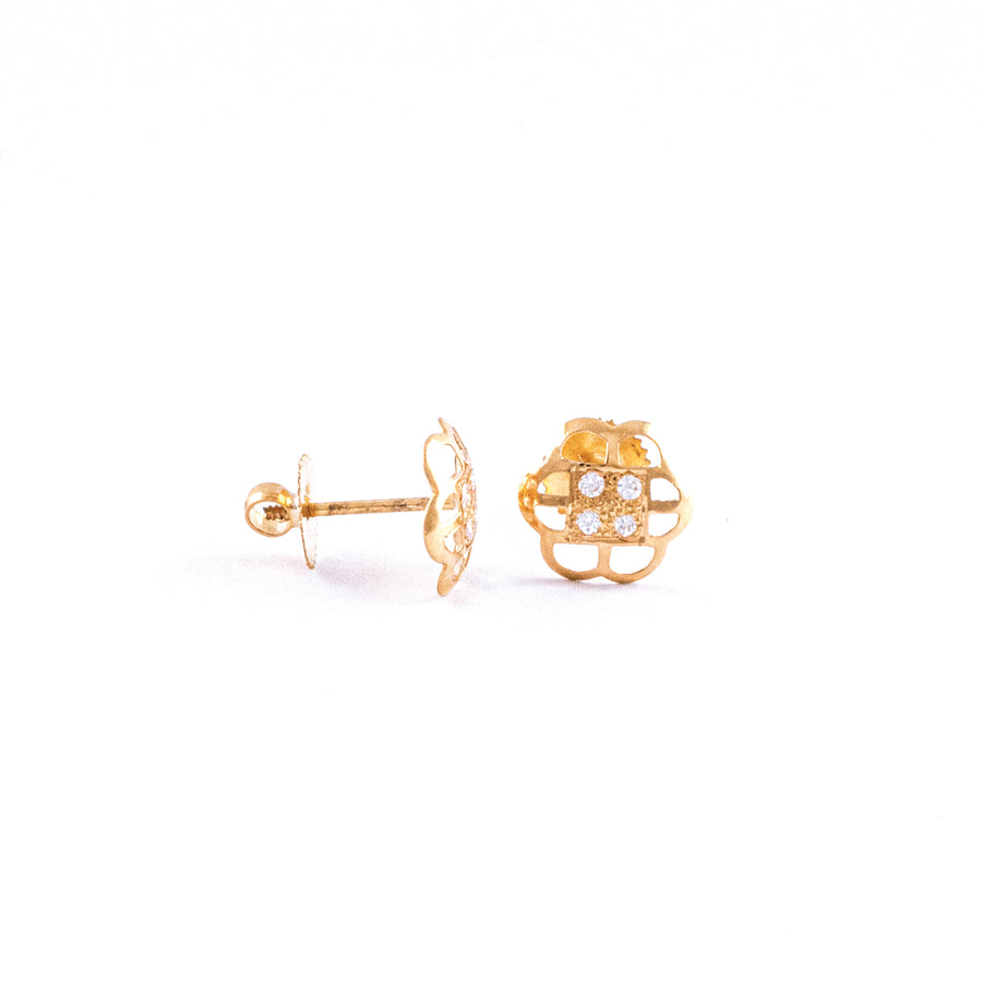 22KT YELLOW GOLD EAR STUD (ES0001457)