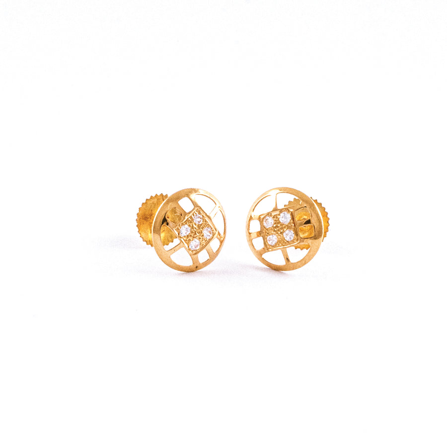 22KT YELLOW GOLD EAR STUD (ES0001462)