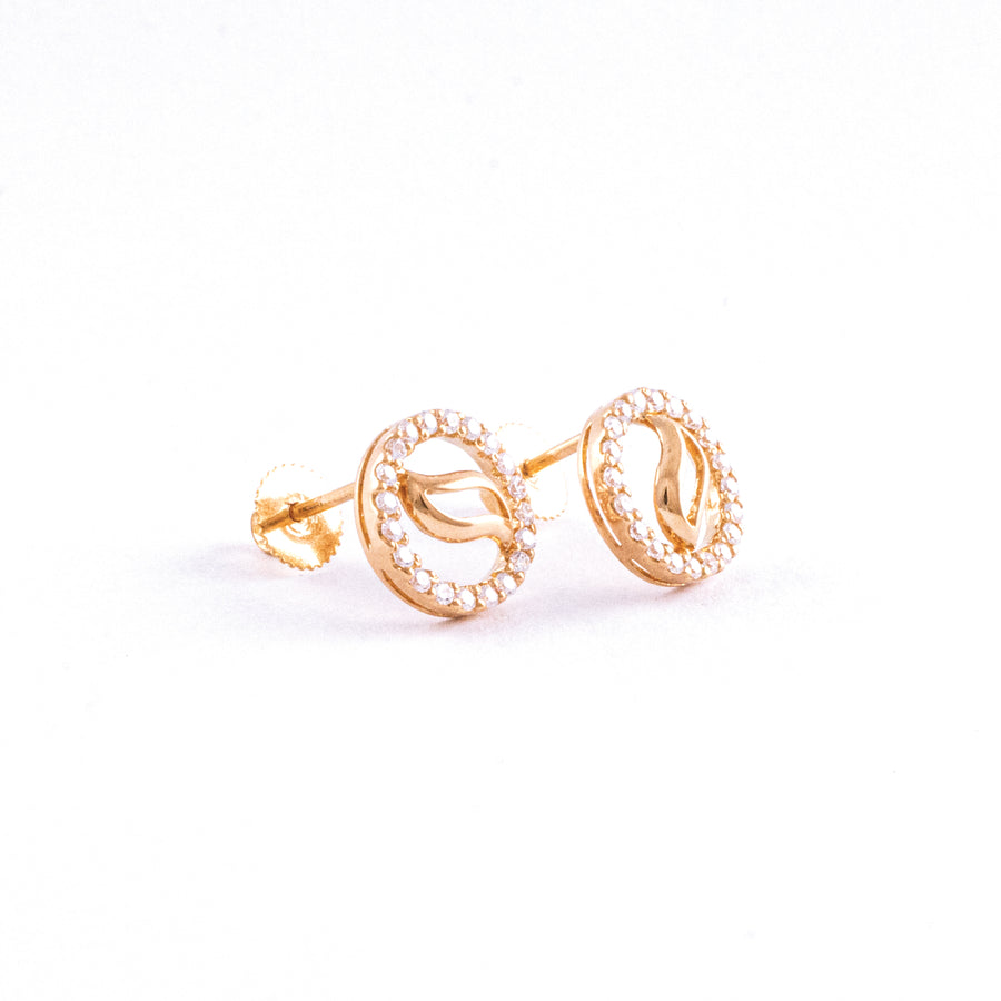 22KT YELLOW GOLD EAR STUD (ES0001478)