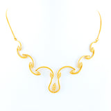 22KT YELLOW GOLD NECKLACE WITH STONE