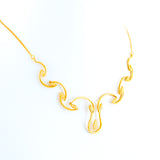 22KT YELLOW GOLD NECKLACE WITH STONE