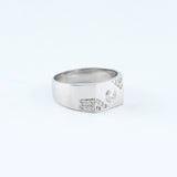 18KT WHITE GOLD RING (NL13-18K491)