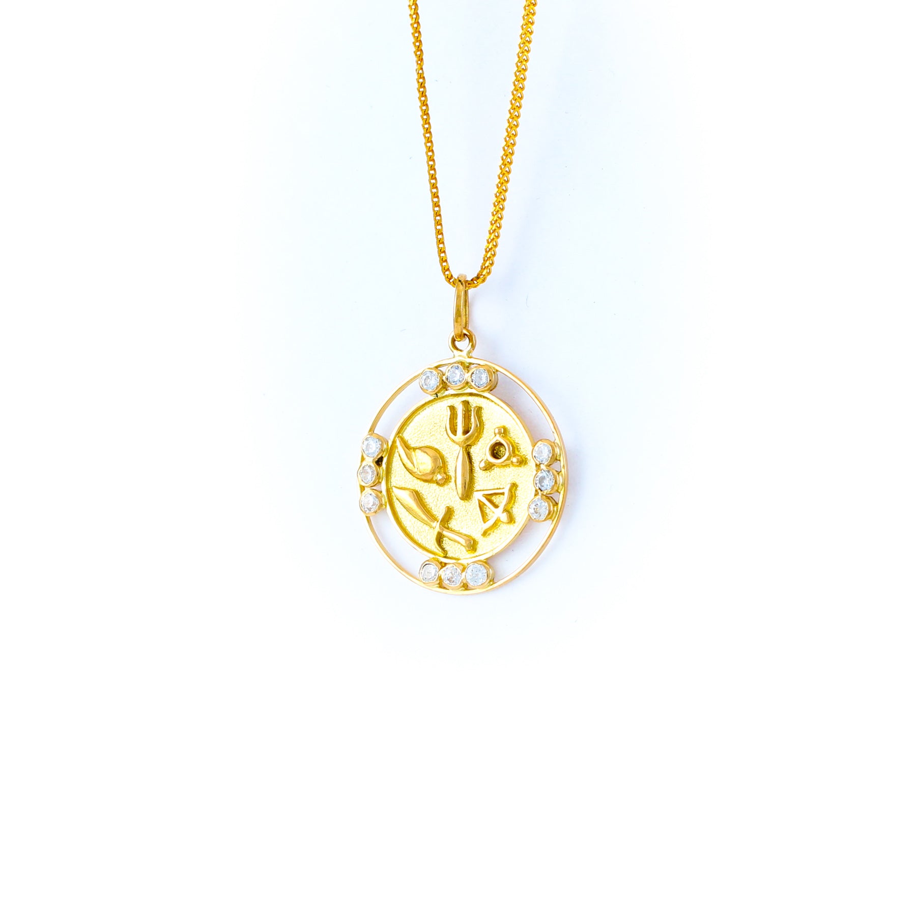 22KT Gold Panchayudha Panchaudha Baby Pendant PA0000061