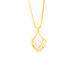 22KT YELLOW GOLD STONE STUDDED PENDANT (PE0000406)