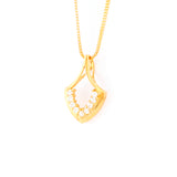22KT YELLOW GOLD STONE STUDDED PENDANT (PE0000406)