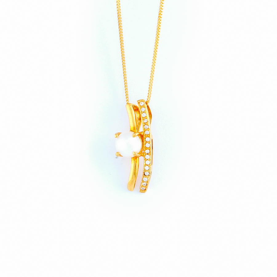 22KT YELLOW GOLD PEARL PENDANT (PE0000834)