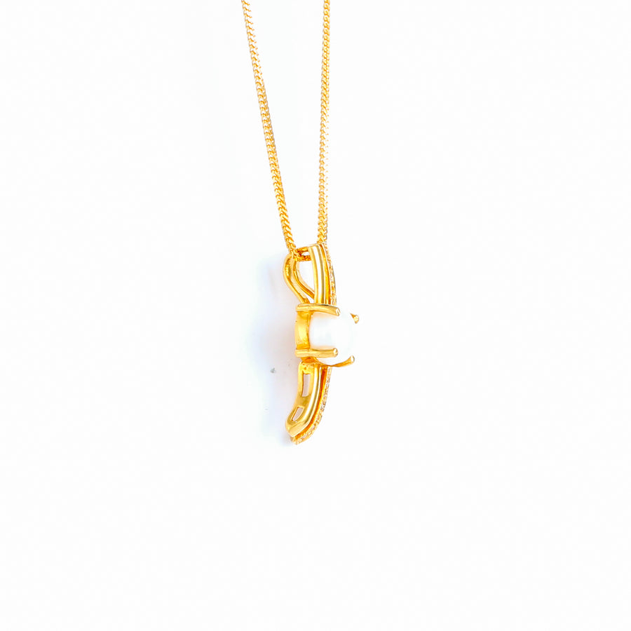22KT YELLOW GOLD PEARL PENDANT (PE0000834)